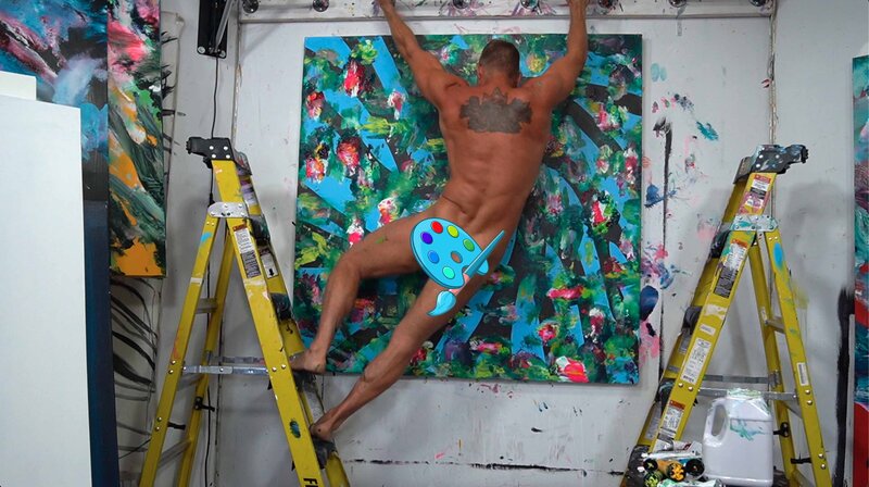 Brent Ray Fraser Double Ladder Wall Painting 2022