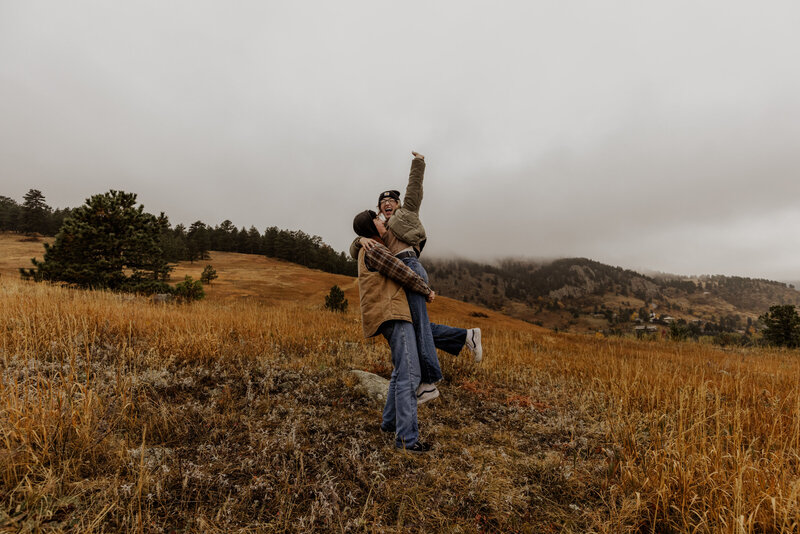 Engaged Couples Photos in Boulder Colorado