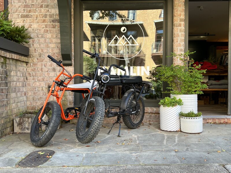 bikes out front of shop