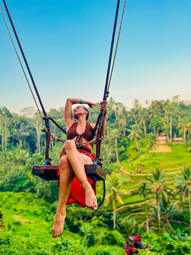 woman on a bali swing
