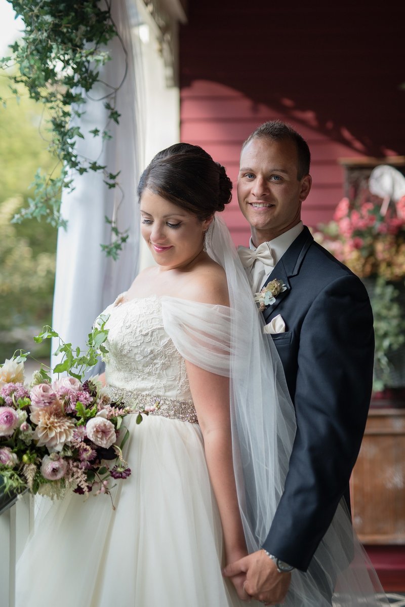 Tented garden inspired home wedding in Hamden, CT