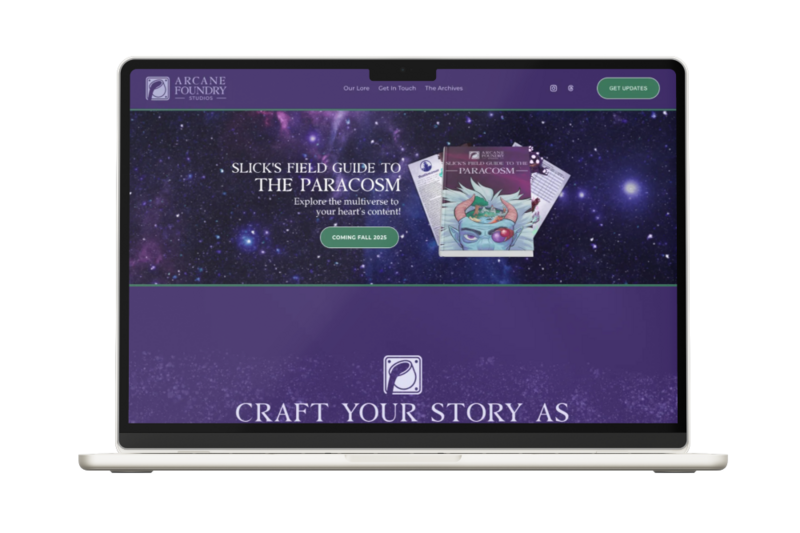 Custom branded website mock up on Macbook