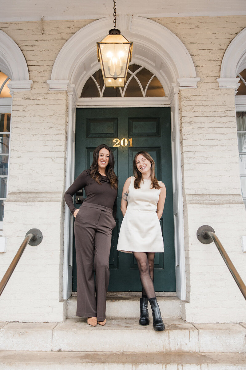 Stephanie Prinzbach and Meredith Nowlin are the owners at Moxie Hair Studio