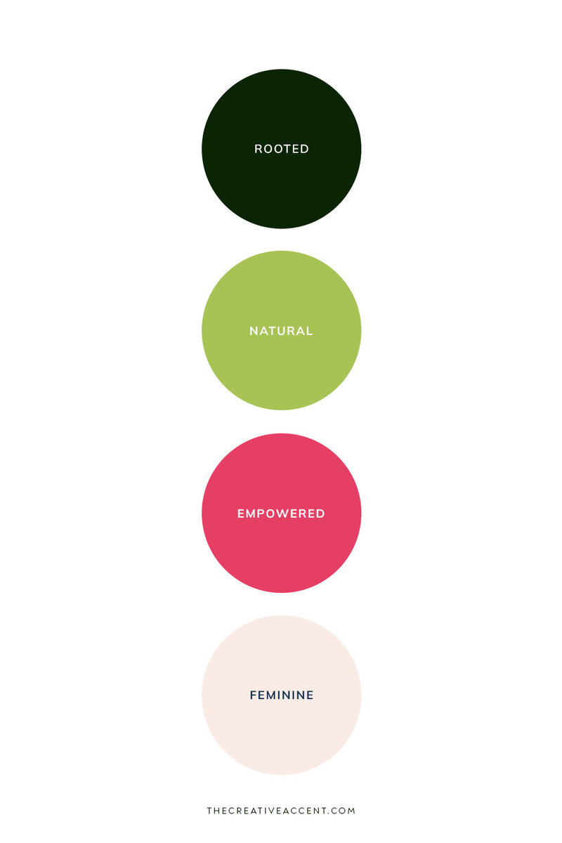 bold color palette for wellness coach