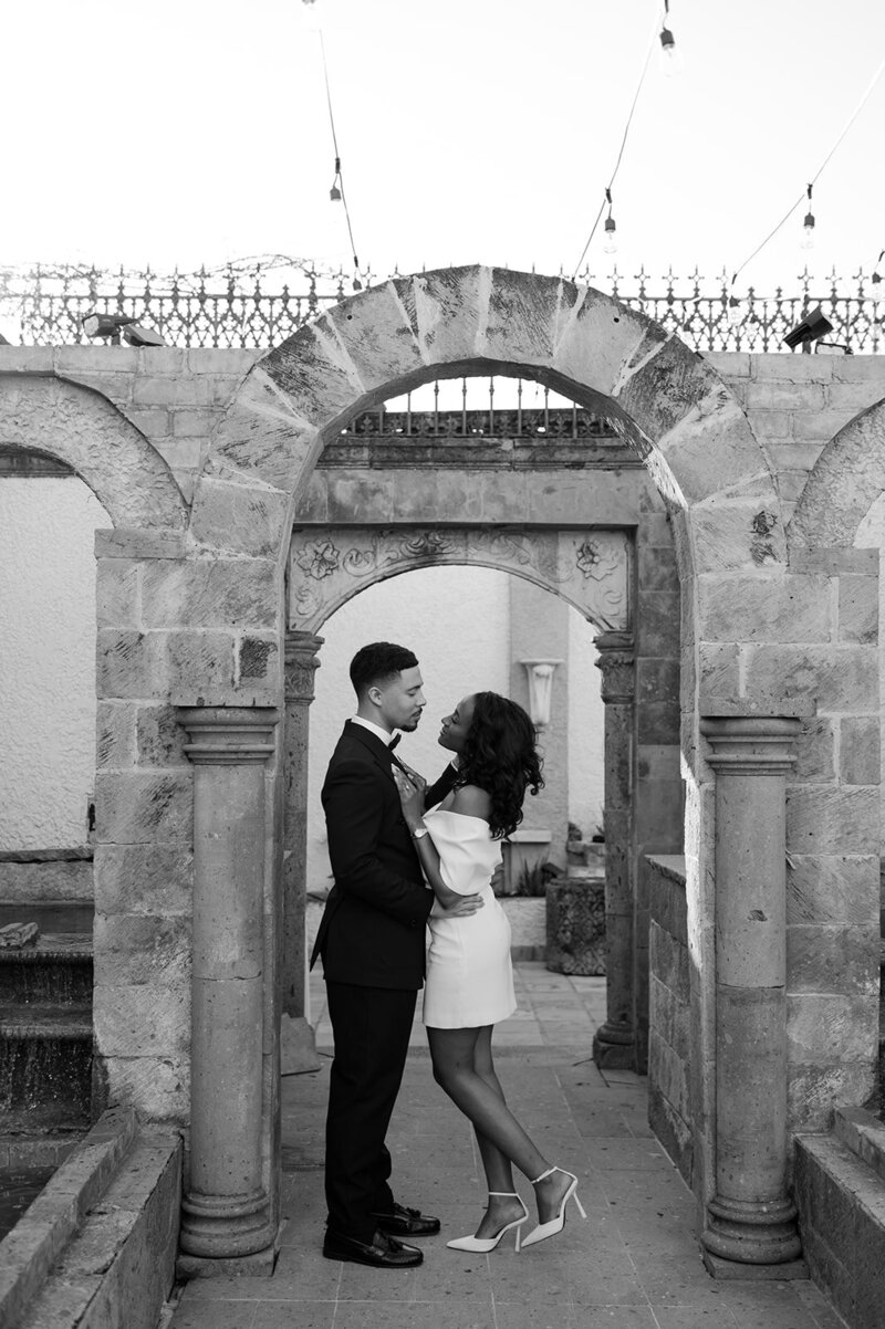 Old Money Vintage Downtown Houston Engagement Photos. Houston Texas engagement photos