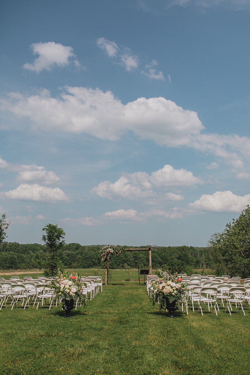 Wedding Ceremony in field at Irvine Nature Center
