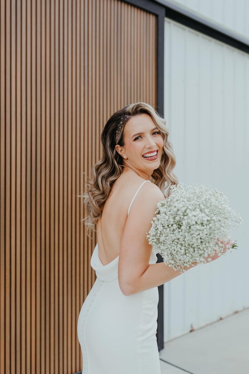 Happy Bride with Glam Waves