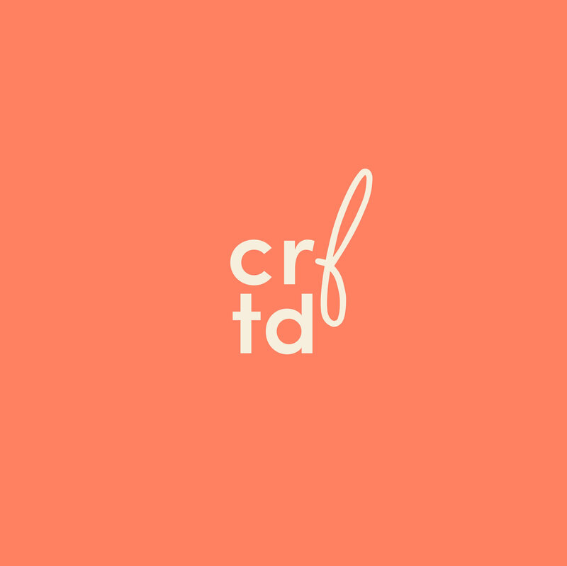Brand Icon on Coral Background