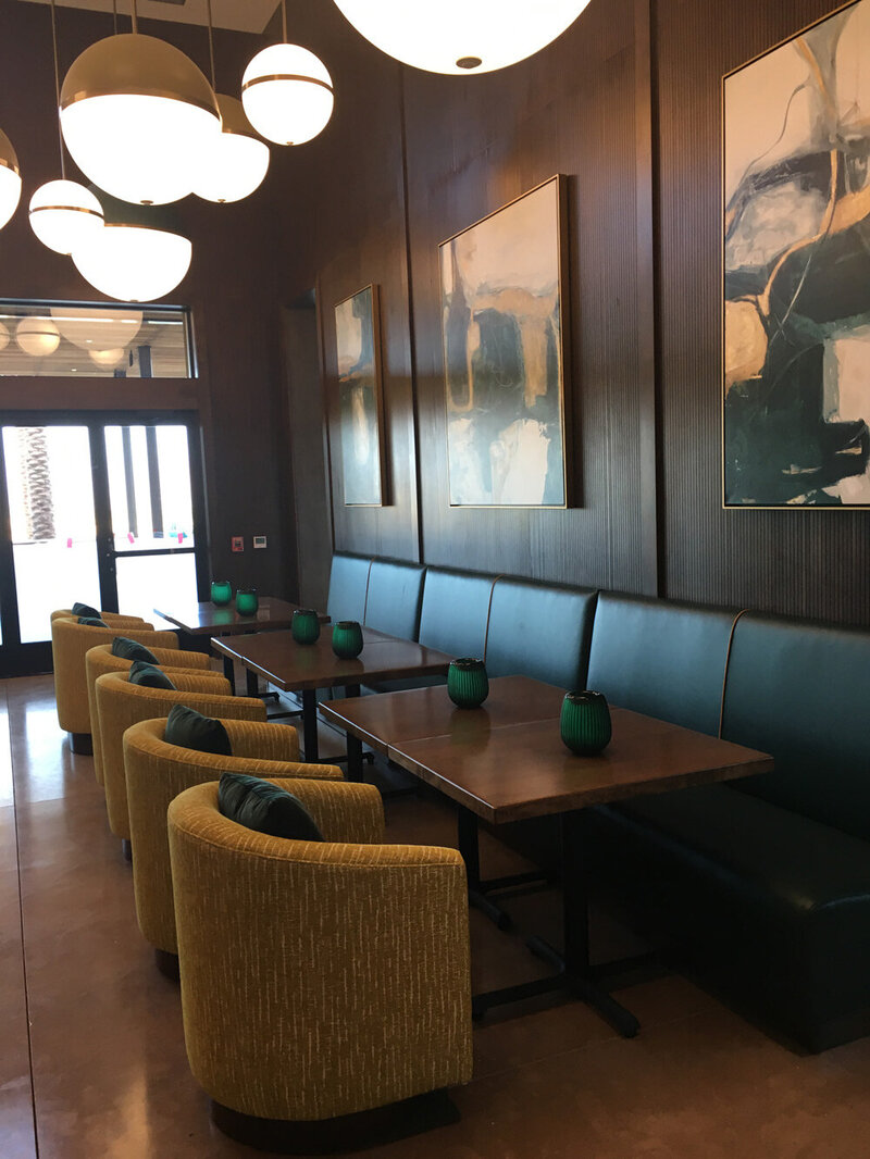 Luxurious clubhouse restaurant interior design