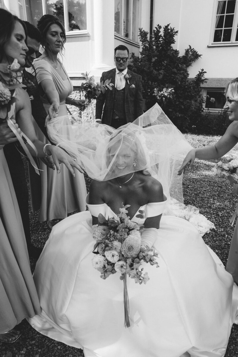 Bride under veil
