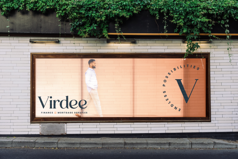 Virdee Finance Branding Project Mockup of Mav and his branding on a Billboard Mockup