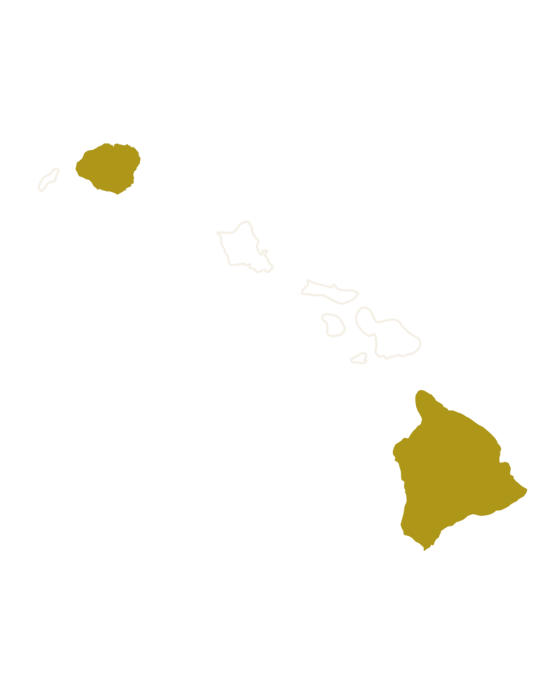 Map showing Laelae Development projects on Kauai and Big Island