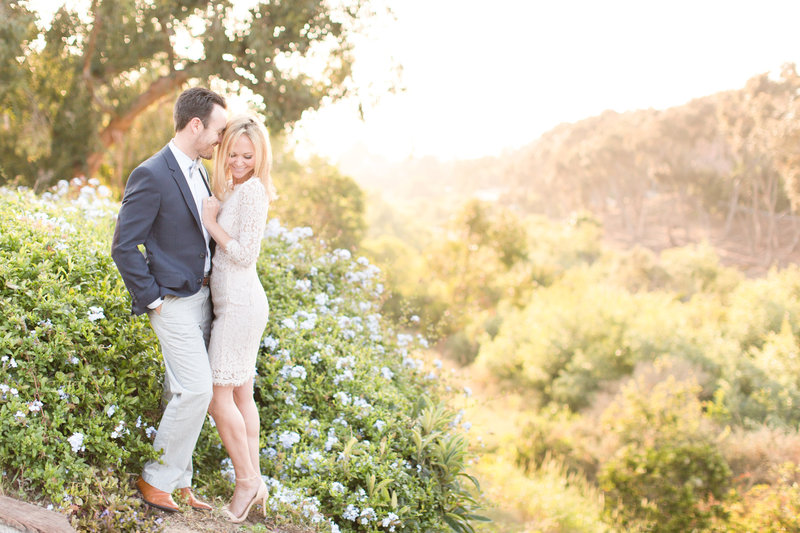 Blush Lace Dress Engagement Session | Amy & Jordan Photography