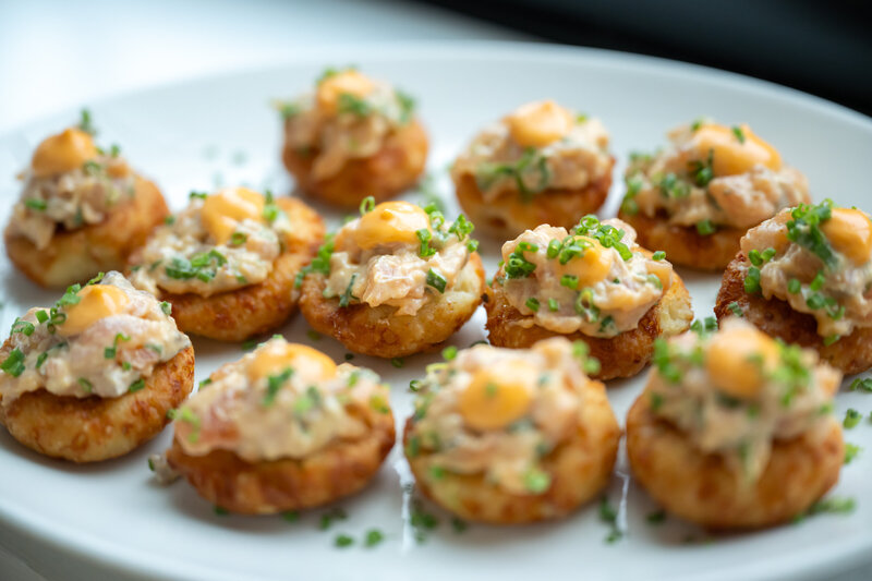 Passed crabcake appetizers