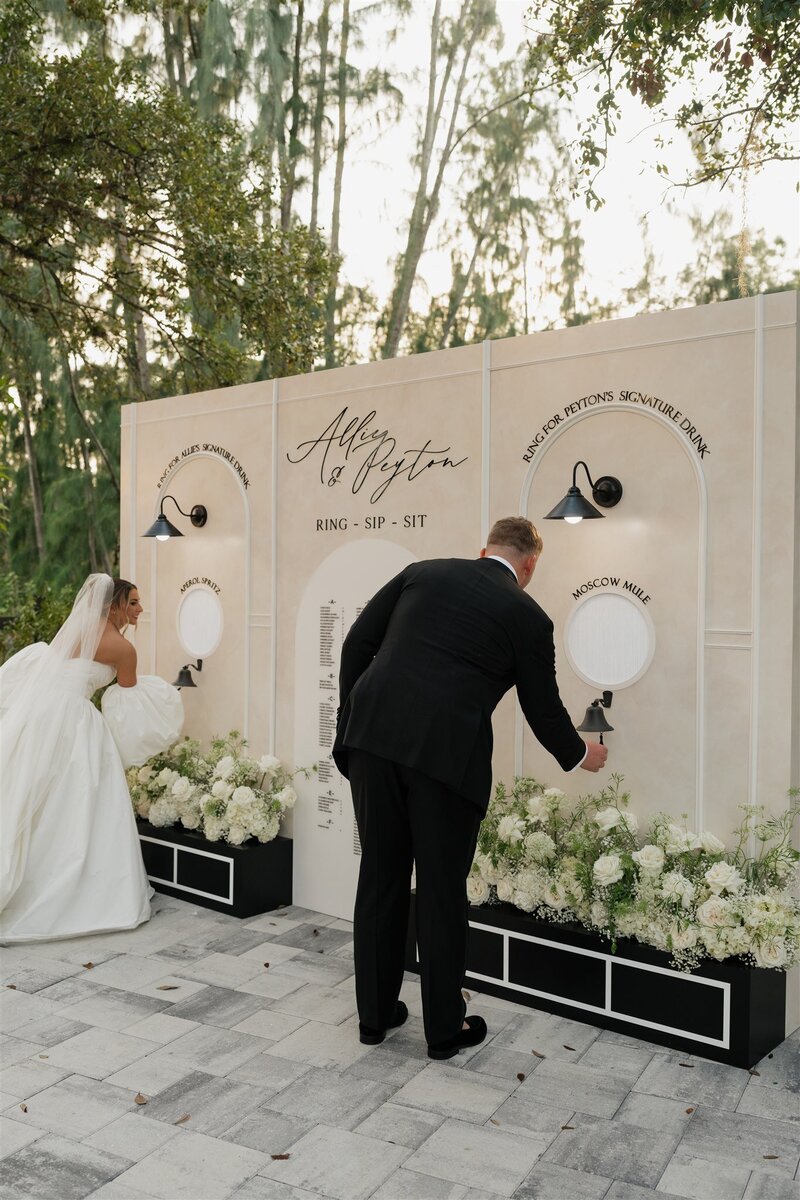 Custom seating chart design for modern couples  Orlando, Tampa, Sarasota FL