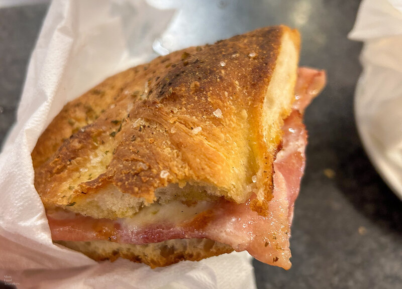 Sandwhich (Panino) at Mercato di Sant'Amrbogio in Florence, Italy
