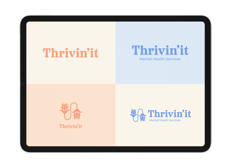 ipad mockup of a therapist logo design