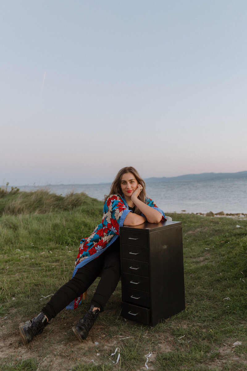 Portrait of expert brand designer Marta Custic, specializing in luxury and creative branding solutions.