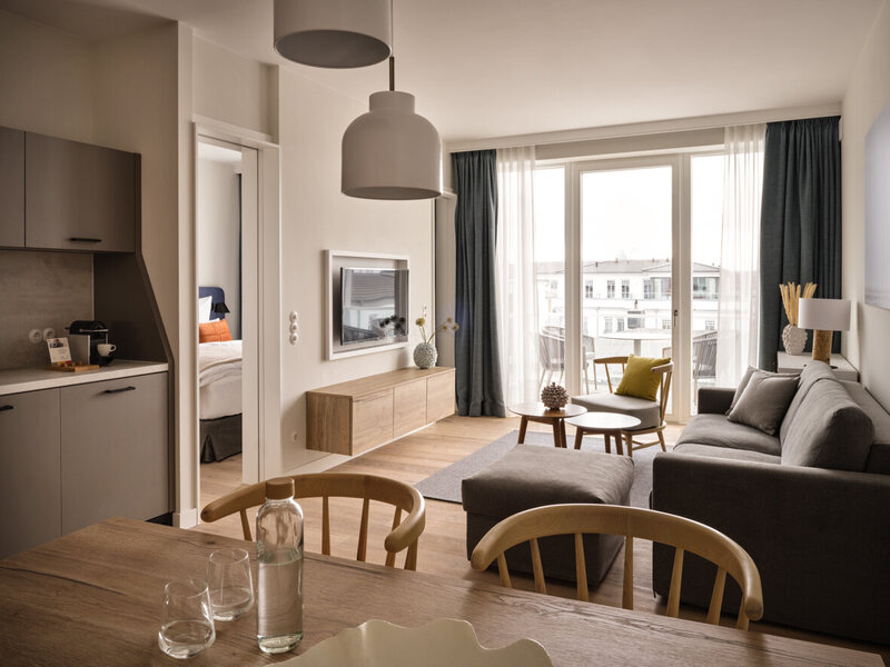 Ess-und Wohnbereich des Couple Living Apartments.