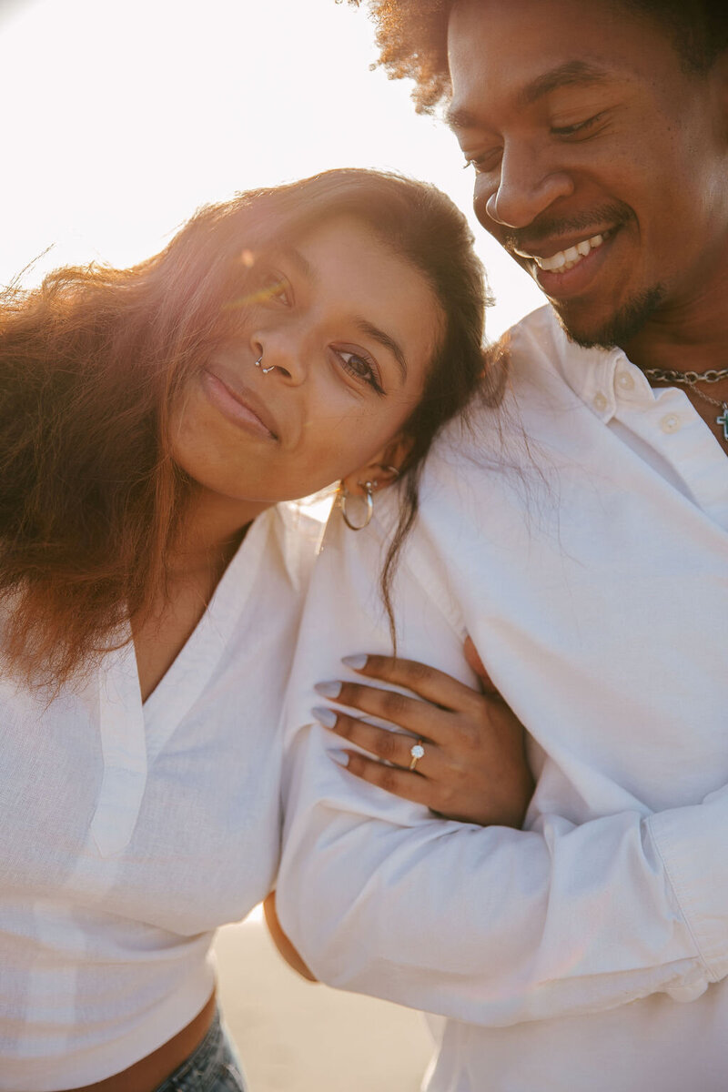 Anniversary photo shoot with couple by the San Diego coast