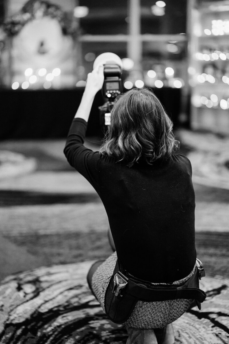 Wedding photographer at work