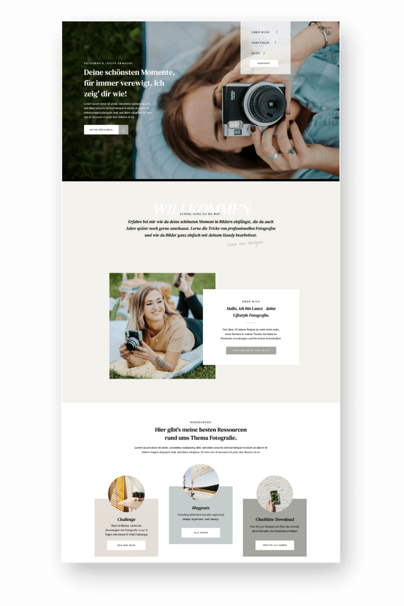 Website-Design-Leistungen-Template-Bohne