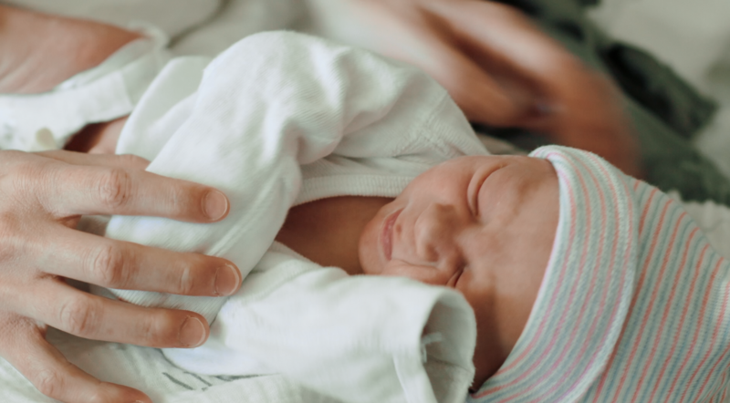 newborn video screenshot of baby