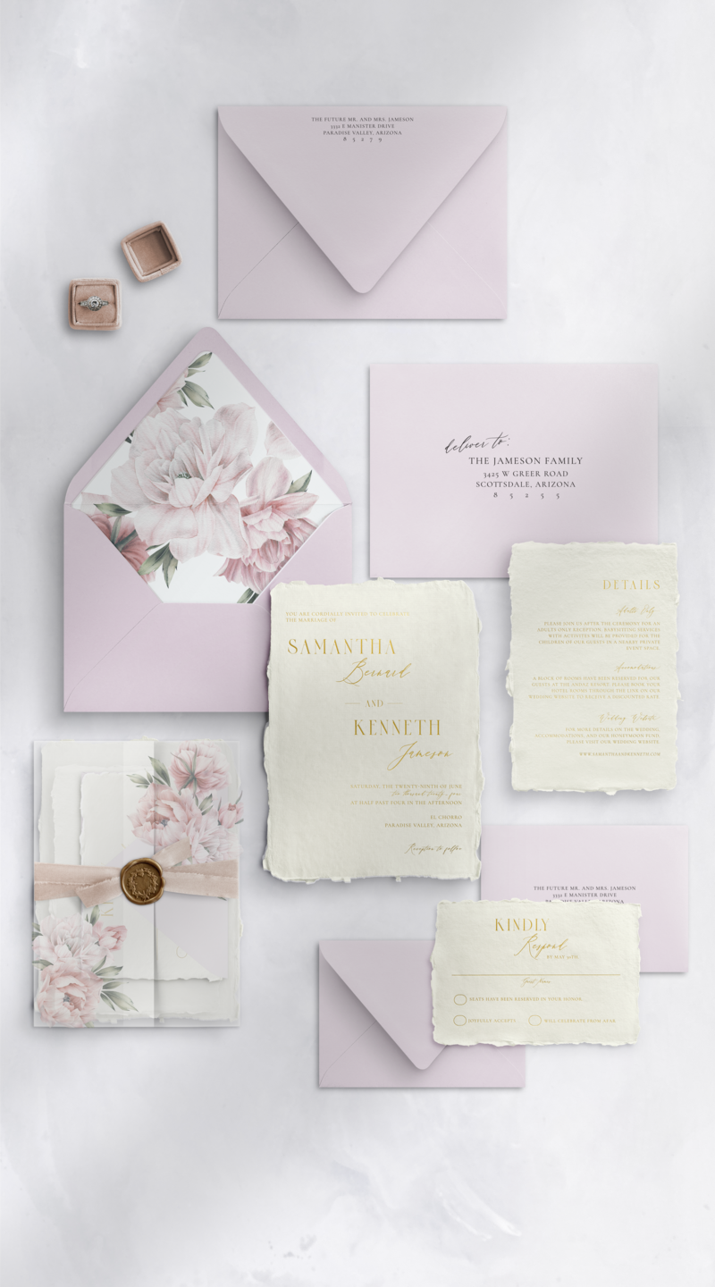 lavender_envelopes_peony_liner_vellum_wrap_wedding_invitation_spring