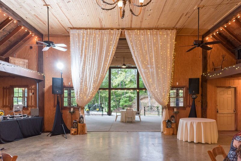 Atlanta GA wedding reception indoor with waterfall wedding venue