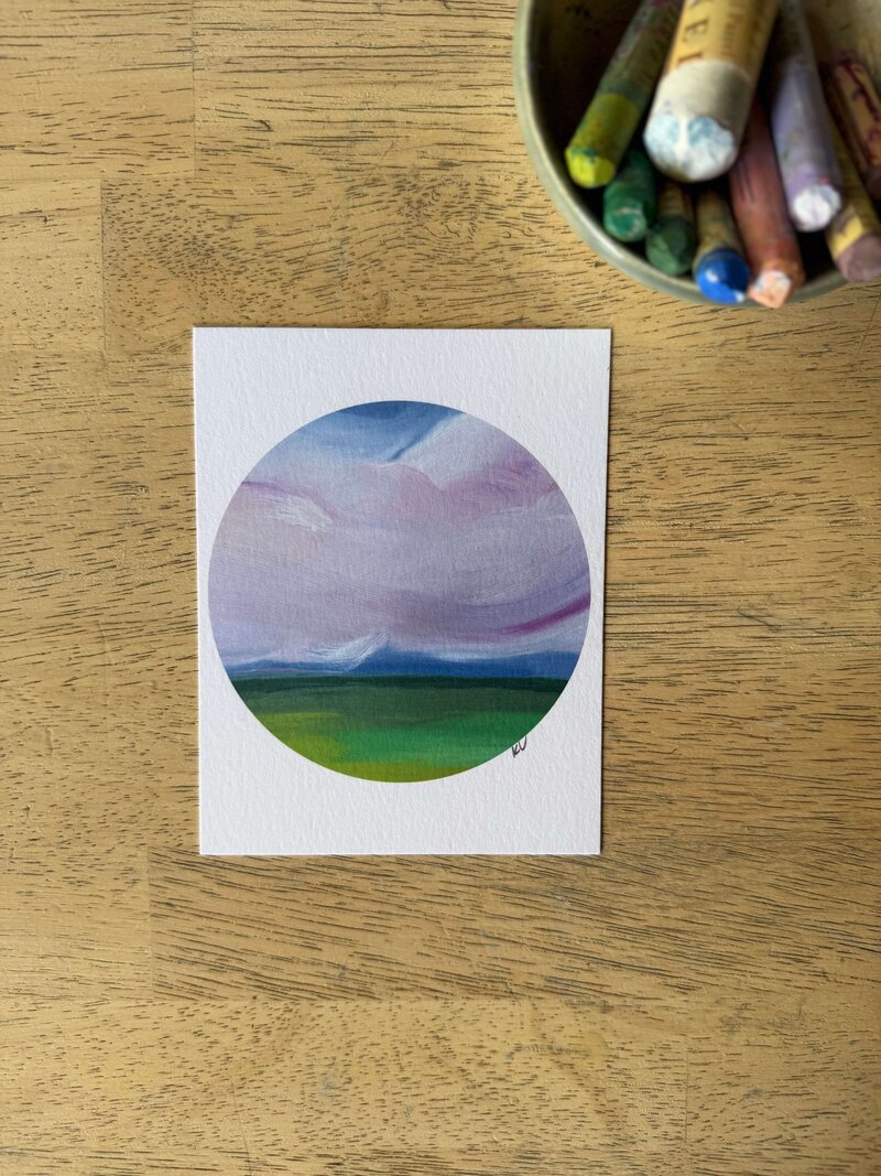 plum colored sky print kristin vanderlip