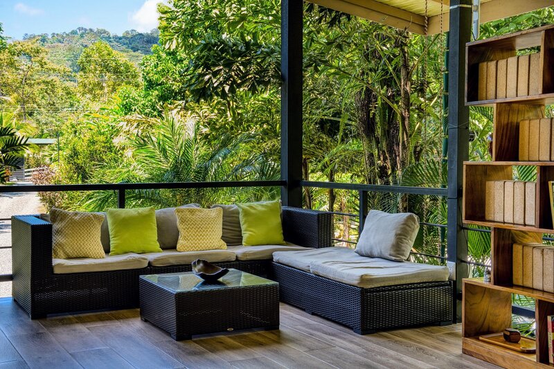 outdoor seating at the retreat center in costa rica 