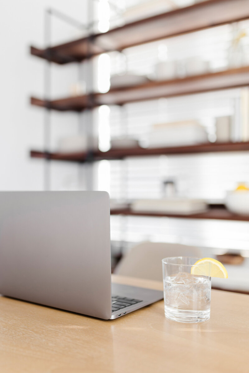 laptop in home office of an SEO website copywriter for creative entrepreneurs