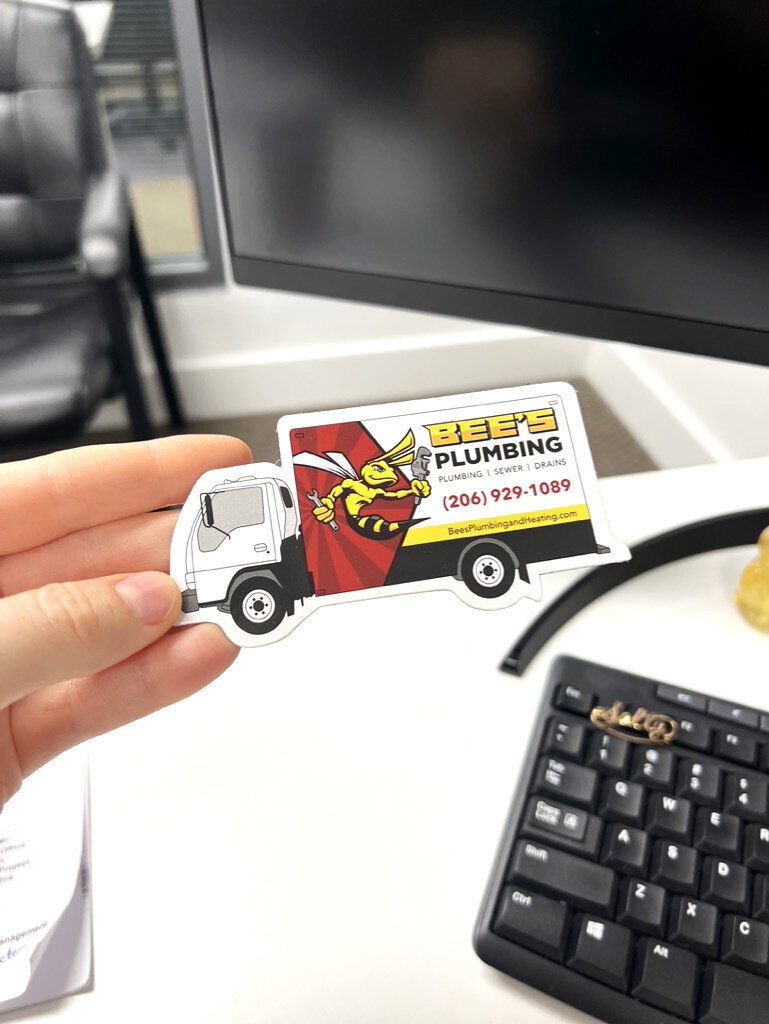 Bees Plumbing | Truck Magnet | Graphic Designer | Van Curen Creative