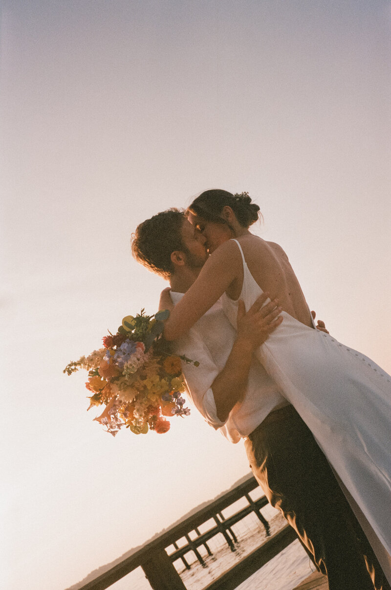 philadelphia wedding couple on 35mm film photography