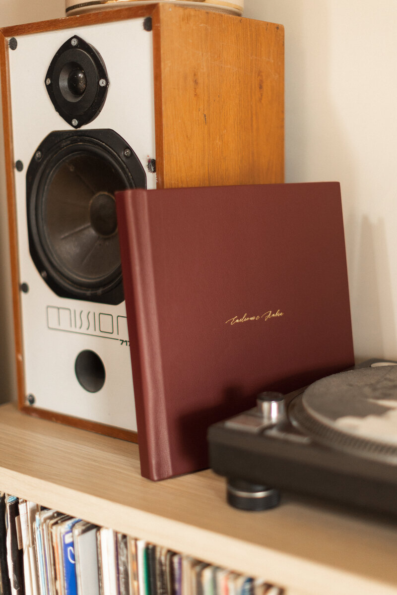 Devon wedding photographer with albums