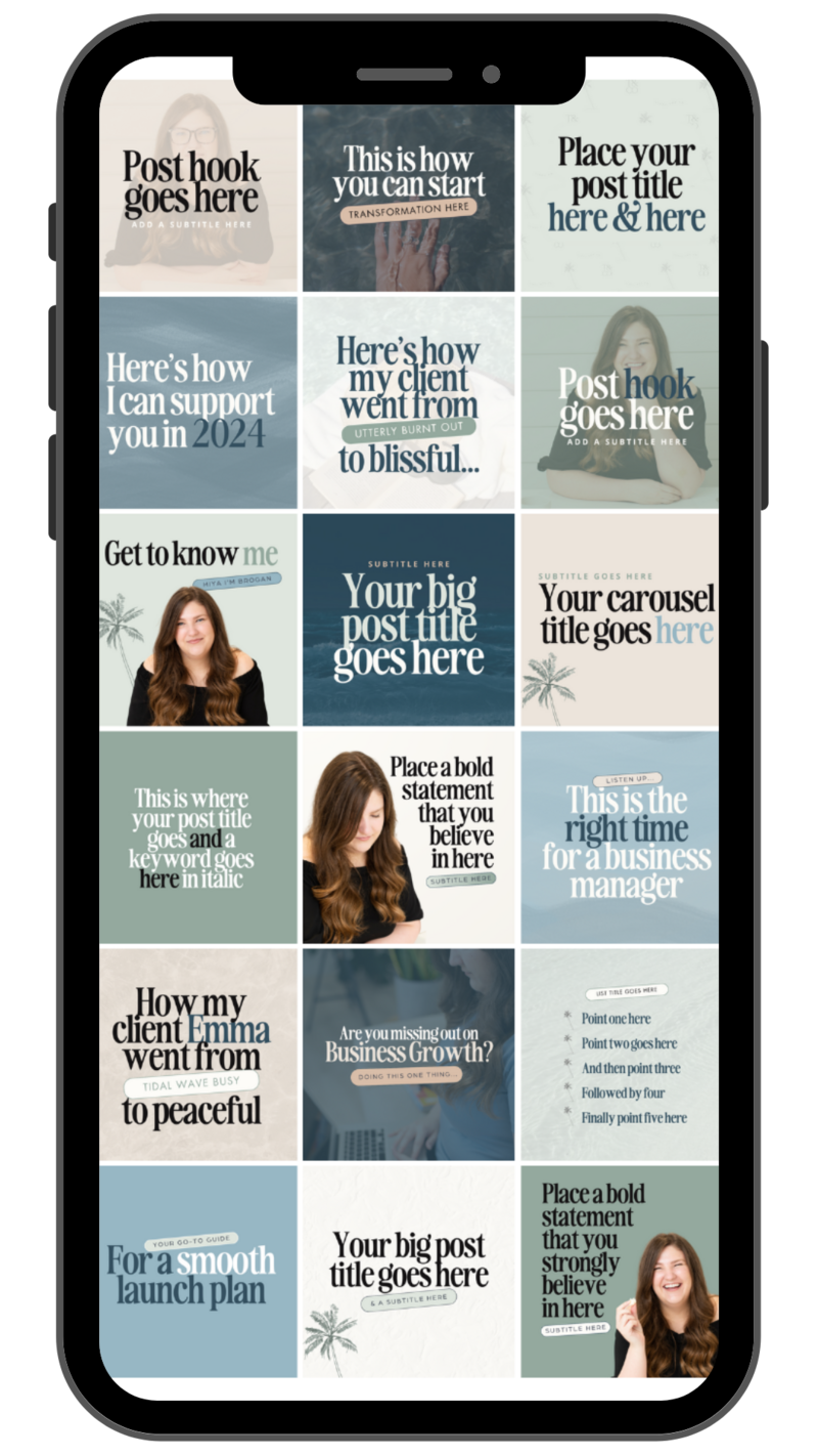 Green and purple instagram content design