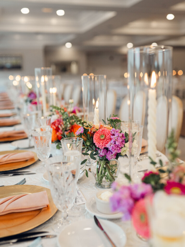 wedding reception table decor taken by baltimore wedding photographer nicole simensky