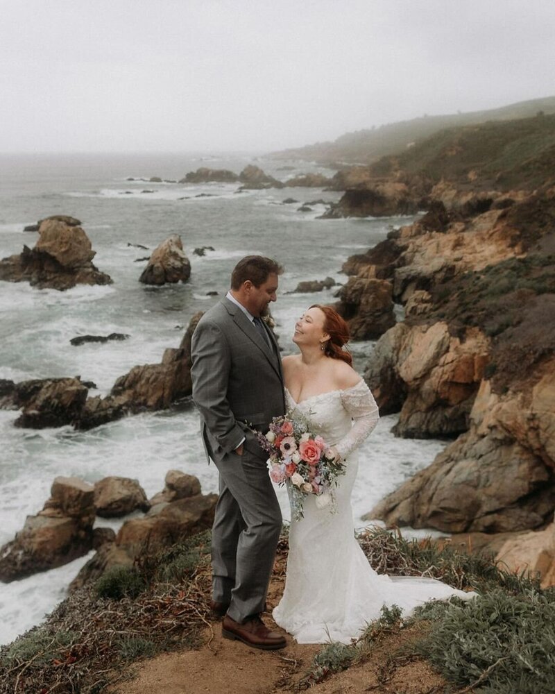 Stunning elopement ceremony on the dramatic coastline of Big Sur, CA