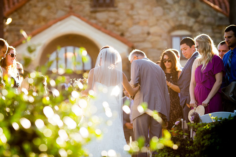 father giving his daughter away