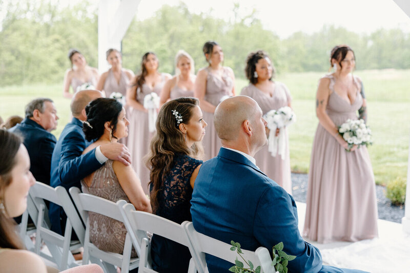 Bridal Party at Pennsylvania outdoor wedding venue ceremony