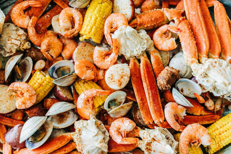 Seafood boil for family
