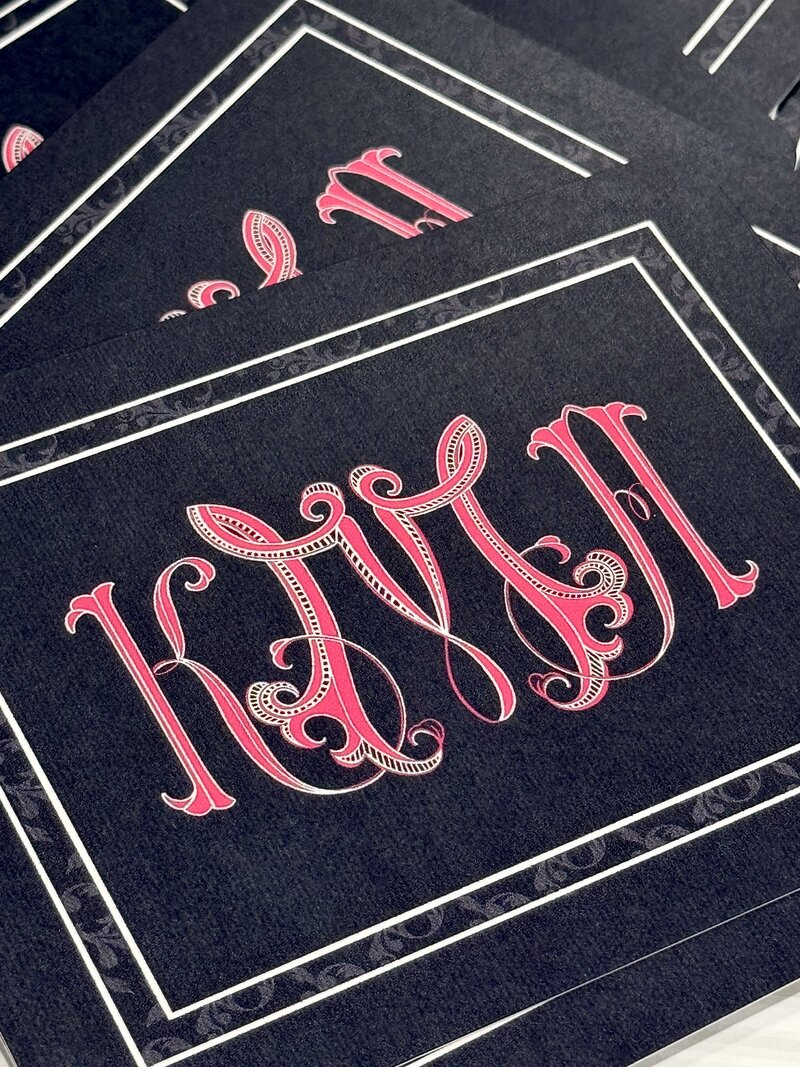 custom monogram kma cards
