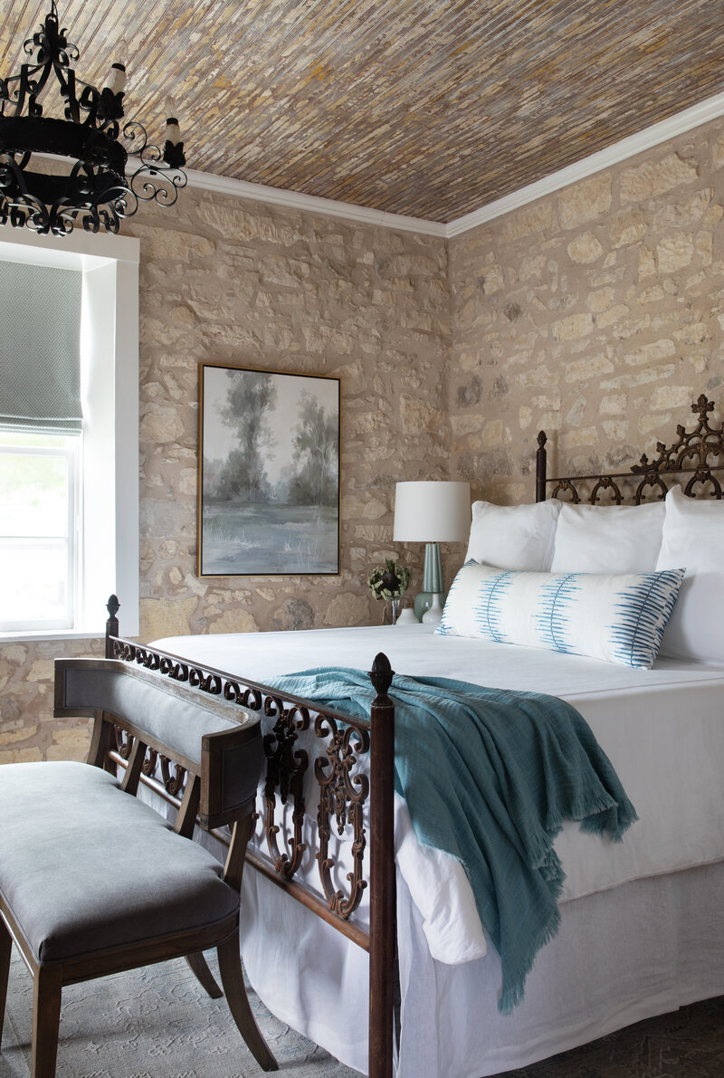 Bedroom with organic walls