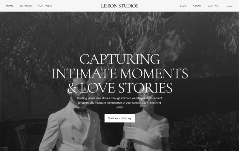 A screenshot of Cotswold Designs Rosalie Showit Websit Template