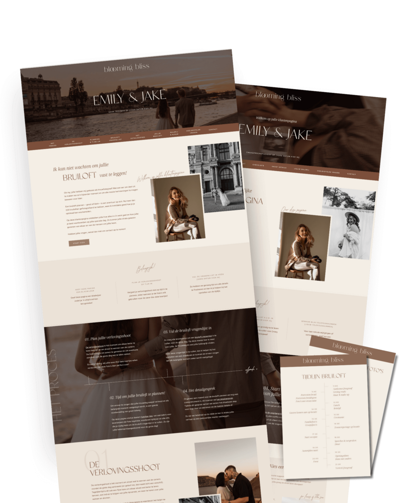 Showit Klantenpagina's voor fotografen