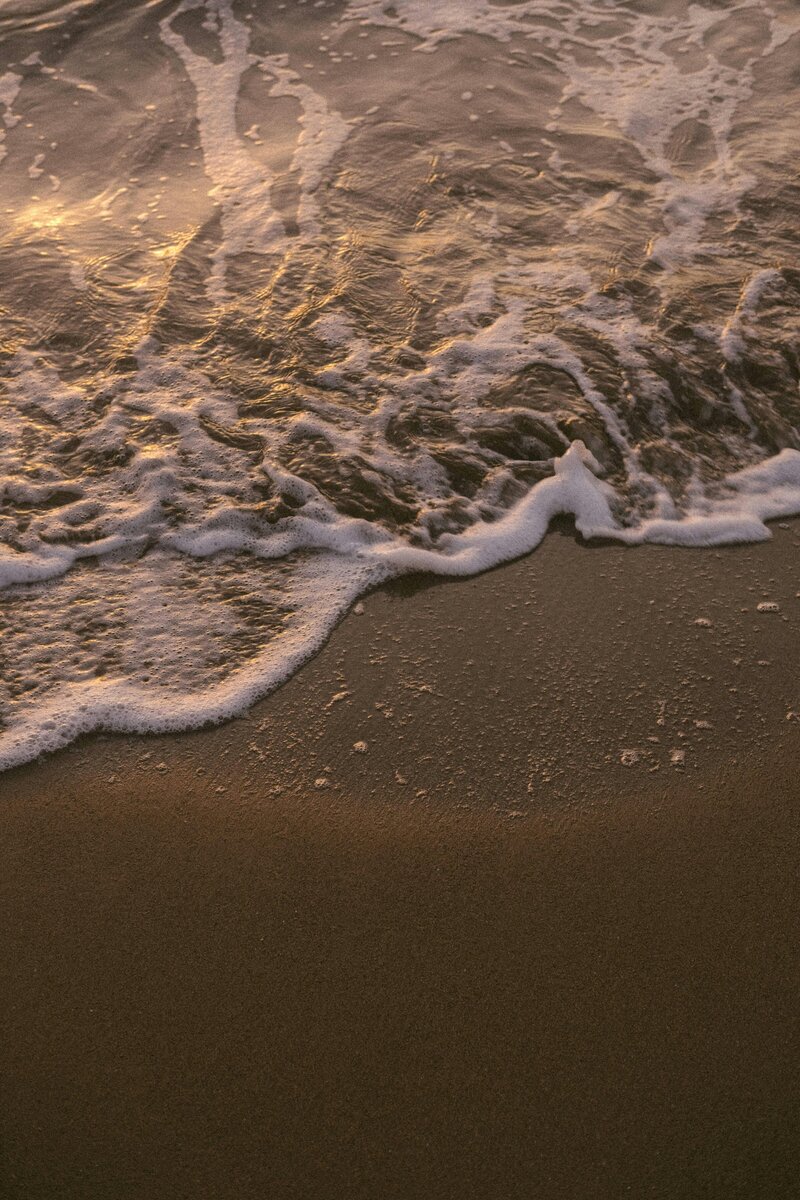 waves crashing on beach