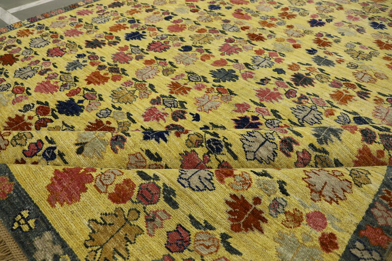 Golden Rug Pom Yellow Rug | Pom Rugs in New York City. Traditional, Modern, Vintage ...