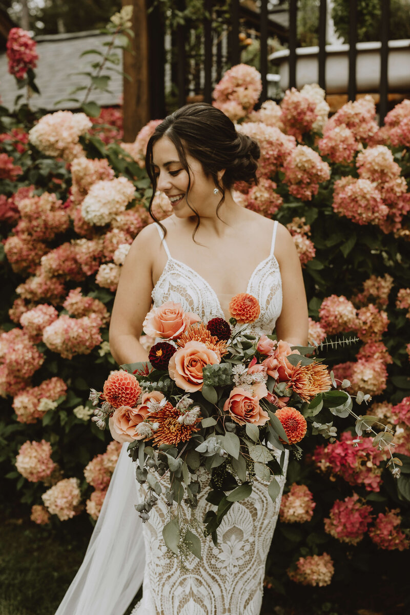 Bride Holding Roses