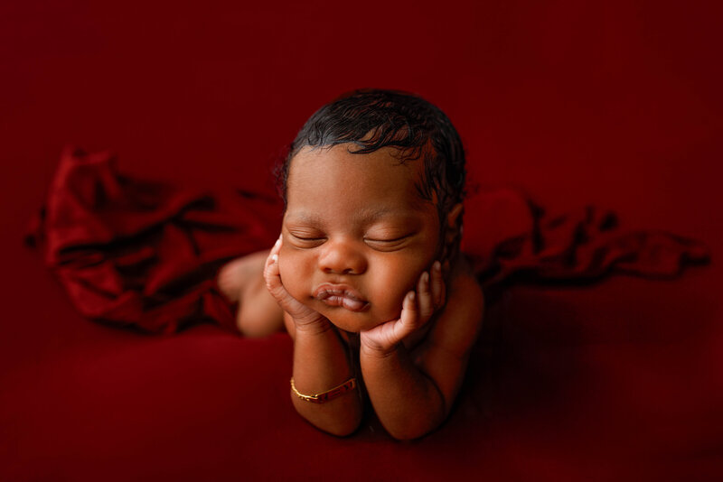 Red, Burgundy, Ruby Backdrop for baby boy in Denton, TX