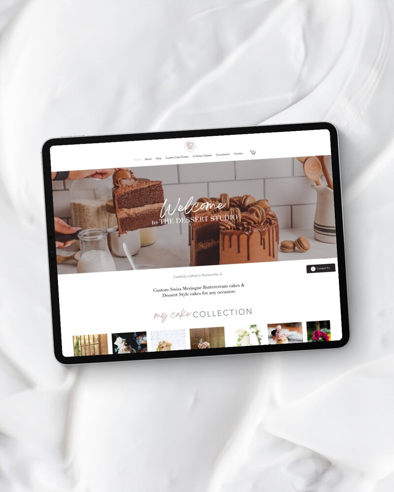 Custom luxury website design for baker